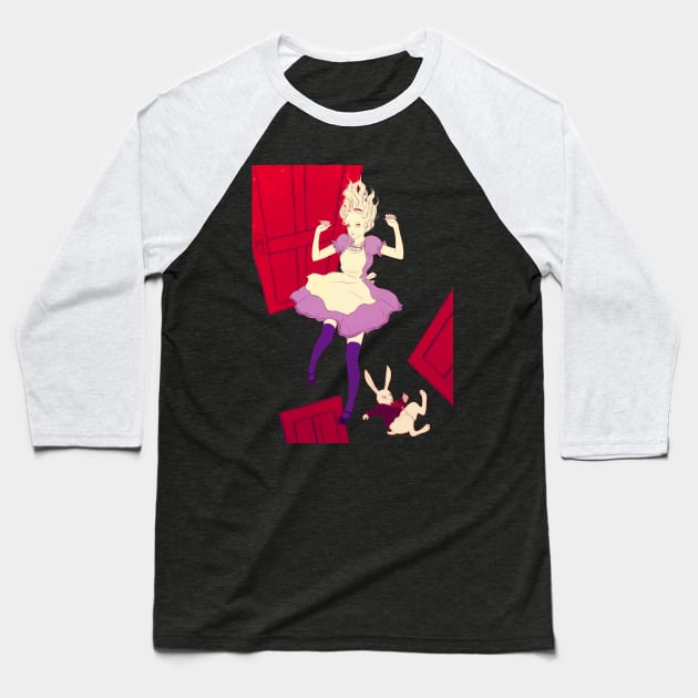 Alice falling Baseball T-Shirt by saitmy